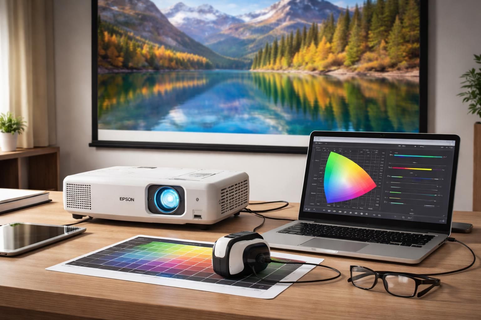 apprenez à calibrer votre vidéoprojecteur epson pour obtenir des couleurs fidèles et optimales lors de la projection de supports de cours, assurant ainsi une présentation claire et professionnelle.