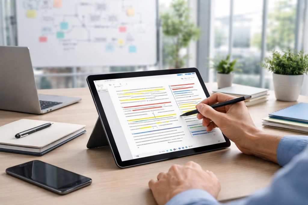 découvrez comment annoter, classer et partager des fichiers pdf facilement avec une tablette tactile microsoft grâce à un workflow optimisé.